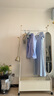 航軒世家臥室掛衣架帶旋轉鏡子落地家用入戶(hù)門(mén)玄關(guān)可移動(dòng)衣帽架一體穿衣鏡 奶油白 80cm 曬單實(shí)拍圖