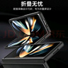 正件 適用三星Fold5手機殼 Galaxy Z Fold5保護套心系天下折疊屏翻蓋真皮全包防摔皮套超薄男女款黑 曬單實(shí)拍圖