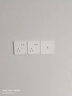 正泰（CHNT）開(kāi)關(guān)插座7M 家用86型五孔墻壁面板暗裝電源插座 電工推薦 優(yōu)雅白 斜五孔10A 曬單實(shí)拍圖