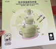 babycare兒童餐具輔食碗注水保溫碗不銹鋼叉勺寶寶吃飯喝水?huà)雰褐軞q禮盒綠 曬單實(shí)拍圖