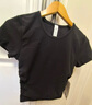lululemon丨All It Takes 女士運動(dòng) T 恤 *羅紋 Nulu? 瑜伽上衣 LW3GNAS 黑色 XXS /2 曬單實(shí)拍圖