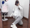 寶人小白鞋女2025秋季新款真皮舒適休閑鞋女士厚底增高百搭經(jīng)典板鞋女 黑尾 36 曬單實(shí)拍圖