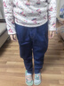 多妙屋女童加絨牛仔褲加厚春秋裝新款洋氣兒童褲子外穿韓版大童老爹褲 深藍 150 cm 曬單實(shí)拍圖