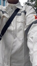 惠塵防燙電焊工作服男裝阻燃白色帆布勞保服耐磨焊工專(zhuān)用加厚純棉 白色套裝（純棉翻領(lǐng)） 白色考試 3XL 185/(160-185斤） 熱銷(xiāo)尺碼 曬單實(shí)拍圖
