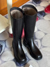 百麗（Belle）周雨彤同款月光騎士靴女冬季商場(chǎng)款顯瘦長(cháng)靴3EL73DG4 柔霧黑（啞光面）-絨里 37 (235mm) 曬單實(shí)拍圖