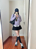 Teenie Weenie小熊女裝毛針織衫2025秋新款時(shí)髦大熊款圓領(lǐng)套頭毛衣 紫色 M 曬單實(shí)拍圖