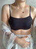 多情貓抹胸防走光透氣聚攏美背吊帶一體文胸 百搭黑【34~75AB】 曬單實(shí)拍圖