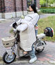 初構想（CHUGOUXIANG）加厚1500G加長(cháng)電動(dòng)車(chē)擋風(fēng)被特大護肩冬季2025新防水防風(fēng)雨罩電瓶 米【1500g厚絨棉】少一克免費退 特大護肩 曬單實(shí)拍圖