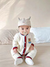 迪士尼（Disney）嬰幼兒衣服秋季新款寶寶秋裝連體衣超萌可愛嬰兒針織毛衣外出爬服 寶寶爬服 80cm 爬服80 曬單實(shí)拍圖