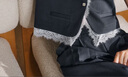 Olrain【高智感職場(chǎng)通勤套裝】夏季女裝蕾絲外套褲子兩件套知性 灰色 XL 曬單實(shí)拍圖