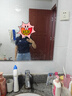 UR夏季新款女裝百搭休閑風(fēng)撞色英文字母針織衫UWU940154 藏青 S 曬單實(shí)拍圖