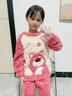 G.DUCKKIDS兒童睡衣女孩2024秋冬新款珊瑚絨大童法蘭絨加厚加絨女童套頭 XY-28001 10碼【高110-115CM重35斤】 曬單實(shí)拍圖