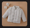 棉谷朵寶寶純棉花手工棉襖男女寶寶居家服冬季加厚保暖幼兒小孩童裝棉衣 灰色條紋 130cm 曬單實拍圖
