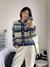 CS.LION古著(zhù)感上衣復古條紋寬松毛衣女2025年外套女春秋慵懶風(fēng)針織衫外套 圖片色 L 110-120斤 曬單實(shí)拍圖
