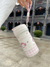 鴻迪雙飲保溫杯女生吸管水杯新款316不銹鋼高顏值可愛(ài)便攜學(xué)生杯子 粉色可愛(ài)小貓 600ml 【茶倉+提繩】 曬單實(shí)拍圖