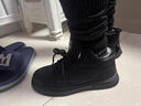 普步仕品牌雪地靴男冬季新款羊毛棉鞋北方加絨加厚保暖皮毛一體高幫靴男 黑色羊毛棉鞋 39 標準皮鞋碼 曬單實(shí)拍圖