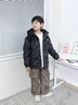 雅鹿親子裝兒童羽絨服男童女童2025新款大童洋氣冬季加厚外套親子冬裝 黑綠 140 cm 曬單實(shí)拍圖