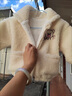 G.DUCKKIDS小黃鴨兒童外套秋冬防寒保暖棉服加厚寶寶連帽棉襖 白色 73CM 曬單實(shí)拍圖