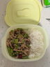 特百惠（Tupperware）微波層疊小方盒800ml學(xué)生上班族加熱午餐飯盒便攜便當盒芹菜綠 曬單實(shí)拍圖