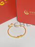 中國黃金（CHINA GOLD）黃金手鐲女士足金蝴蝶結手鐲生日情人節禮物送女友老婆 足金手鐲金重約4.2g【玫瑰花盒】 曬單實(shí)拍圖