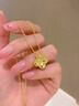 中國(guó)黃金（CHINA GOLD）黃金項(xiàng)鏈女士足金碎碎冰四葉草項(xiàng)鏈純金國(guó)慶中秋節(jié)禮物送女友老婆 【京速達(dá)】足金項(xiàng)鏈約4.2g*甄選禮盒 曬單實(shí)拍圖