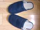 回力日系柔軟情侶棉拖秋冬家居室內保暖棉鞋男款HL0006藍色44-45碼 曬單實(shí)拍圖