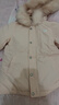 戴維貝拉（DAVE＆BELLA）冬季女童羽絨服中長(cháng)款兒童三防外套加厚女孩上衣冬裝中大童衣服 粉色 110 cm（建議身高100-110cm） 曬單實(shí)拍圖