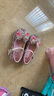 紅蜻蜓兒童2025年秋季女童鞋美人魚(yú)愛(ài)莎公主鞋小皮鞋Q43BPPG333粉色30 曬單實(shí)拍圖