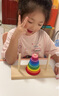 小頑豆10十層漢諾塔疊疊樂幼兒園小學生游戲早教教具兒童益智玩具羅漢塔 曬單實拍圖