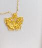 中銀億金花絲蝴蝶黃金項(xiàng)鏈女古法足金吊墜掛墜生日情人節(jié)禮物送女友老婆 古法花絲蝴蝶吊墜+足金鏈【金重約5.2g】 曬單實(shí)拍圖