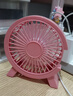 電風(fēng)扇家用桌面風(fēng)扇usb小風(fēng)扇插電迷你電扇4寸學(xué)生宿舍辦公室臥室臺扇制冷 粉色-USB插電款 曬單實(shí)拍圖