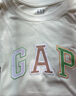 GAP女裝2025夏季新款純棉彩色膠印logo短袖T恤常規休閑上衣765994 灰白色 S (160/80A) 亞洲尺碼 曬單實(shí)拍圖