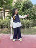 G.DUCKKIDS小黃鴨童裝女童春秋款套裝2025新款兒童女孩寶寶秋季秋裝早秋衣服 圖片色三件套 120 (建議105-115cm 4-5.2周歲) 曬單實拍圖