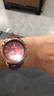 瑞士名牌防水夜光女士手表女學(xué)生全自動(dòng)機械表女韓版潮流真皮腕表 320皮帶玫金酒紅 收藏加購送禮品 曬單實(shí)拍圖