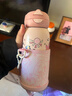 BABLOV花伴森保溫杯女士水杯高顏值便攜大容量杯學(xué)生兒童吸管杯禮物 曬單實(shí)拍圖