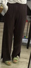 lululemon丨Stretch Woven 女士高腰闊腿褲 LW5FTCA 深卡其 L 曬單實(shí)拍圖