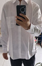 雅戈?duì)?襯衫男士 青年男休閑正裝長(zhǎng)袖襯衫 GLDP110043BJA 白色 41 曬單實(shí)拍圖