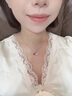 AGATHA 愛心小狗銀項(xiàng)鏈女士 七夕情人節(jié)生日禮物送女朋友老婆高級(jí)感吊墜 瑪瑙紅 曬單實(shí)拍圖
