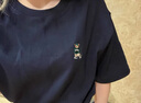 SPAO韓國同款潮牌印花短袖t恤男士夏季涼感休閑防曬體恤SPDX25SD22LD 藏青#SP書包狗 XL 曬單實(shí)拍圖