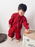 G.DUCKKIDS小黃鴨周歲禮服男寶寶抓周衣服漢服百日宴百天滿(mǎn)月嬰兒套裝春秋季 酒紅色+香囊 90 建議1~2歲【 80-90cm】cm 曬單實(shí)拍圖