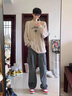 POUM男裝春秋季長(cháng)褲子男潮牌2025新款工裝褲男vibe風(fēng)直筒休閑褲男士 SM-DS19深灰色 XL 【120-140斤】 碼偏小建議拍大一碼 曬單實(shí)拍圖