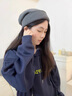 TUTORGOOSE正品 兔毛大頭圍針織帽子巨大毛線(xiàn)帽保暖毛絨冷帽生日禮物 米白色 ANGORA兔毛柔軟親膚 大版（54-61cm） 曬單實(shí)拍圖