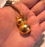 老鋪黃金古法手工足金項鏈 · 葫蘆吊墜（繩鏈款） 大號素金款金重約33.2g 曬單實(shí)拍圖