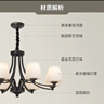 雷士（NVC）經(jīng)典美式復古吊燈客廳大燈餐廳燈臥室燈燈具燈飾全屋套餐 花蕊 6頭美式吊燈【另購光源】 曬單實(shí)拍圖