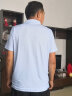 老爷车t恤男士圆领爸爸短袖中老年人衣服条纹夏季套头装实用礼物 送父亲 条纹T242203209蓝色 50 实拍图