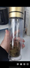 一鍵開(kāi)蓋新款茶水分離玻璃杯車(chē)載速開(kāi)杯雙層防燙便攜男士泡茶水杯 金蓋玻璃杯400ml 301-400ml 曬單實(shí)拍圖