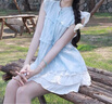 森馬（Semir）短袖襯衫女木耳邊蝴蝶結(jié)浪漫溫柔2025夏飛袖肌理襯衣109325104003 曬單實(shí)拍圖