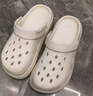 名創(chuàng  )優(yōu)品（MINISO）洞洞鞋男女夏季外穿涼鞋防滑厚底踩屎感包頭涼拖鞋 卡其+海洋星星 曬單實(shí)拍圖
