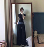 圣保美黑色西裝闊腿褲女夏季2025新款小個(gè)子穿搭慵懶風(fēng)寬松休閑褲子套裝 【黑色上衣+黑色褲子】套裝 L 碼 曬單實(shí)拍圖