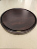 瑯庭琊坊黑檀木茶盤(pán)原木雕刻整塊家用排水式圓形茶臺功夫茶具辦公泡茶托盤(pán) 圓滿(mǎn)-45x45x4.5CM 曬單實(shí)拍圖